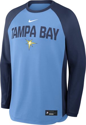 Nike Tampa Bay Rays Authentic Collection Nike Mens Dri-FIT Pullover Crew in Blue | 04H2057NTPA-7PG