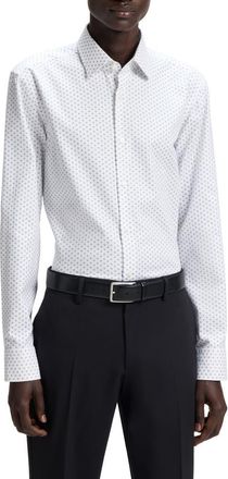 BOSS H-Hank Kent Dress Shirt in Wht at Nordstrom, Size 16.5
