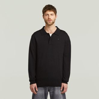 G-Star Premium Core Dunda Gebreide Polo - Zwart - Heren
