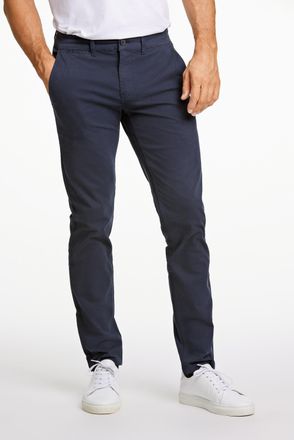 Lindbergh Chinohose LINDBERGH, Herren, Gr. 30, L&auml;nge 34, blau (navy), Stoff, Obermaterial: 57% Baumwolle, 39% Polyester, 4% Elasthan, slim fit normal, Hosen Chi
