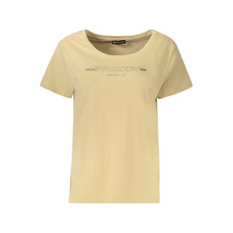 Freddy Beige Katoenen Dames T-Shirt