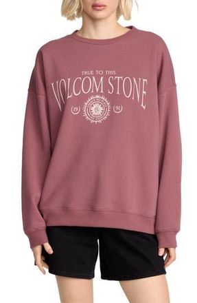 Volcom Stone Crewneck Graphic Sweatshirt in Vintage Brown at Nordstrom Rack, Size X-Small