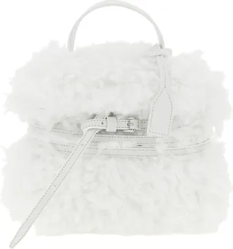 Moschino White Leather Womens Handbag
