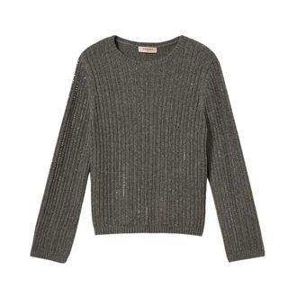 Twinset Maglieria Girocollo - - Knitwear - Donna - Grigio - M
