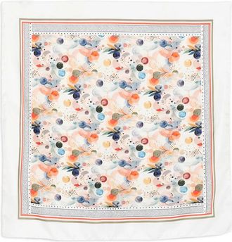 D'Aniello Patterned Border Scarf