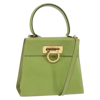 Ferragamo Pre-owned Handbags, female, Green, Size: ONE SIZE Pre-owned Hand Bag