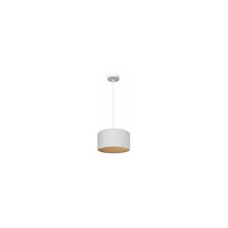 Fabrilamp Colgante Tania 1xe27 Blanco/blanco-madera Clara Regx30x30 Cm