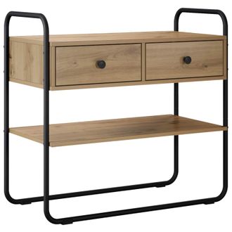 vidaXL Mesa Consola Roble Artesanal 100 X 40 X 75 Cm Vidaxl