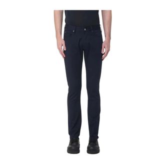 Emporio Armani Slim-fit Trousers, male, Blue, Size: W34 Slim-fit Trousers