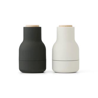 Audo Bottle Grinder M&uuml;hle Small, H 11.5 cm, Buche / ash / carbon (2er-Set)