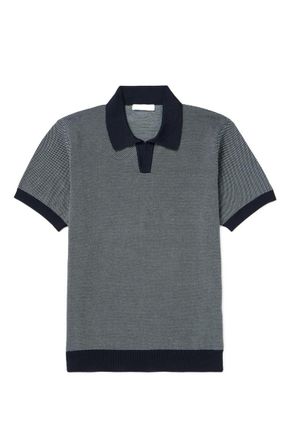 Mr P. Honeycomb-Knit Organic Cotton Polo Shirt