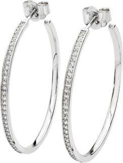 Lucy Quartermaine Skinny Drip Large Hoop in Sterling Silver at Nordstrom
