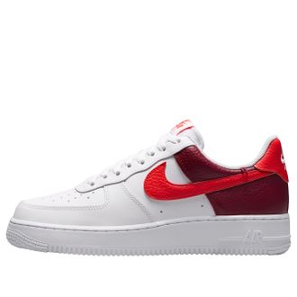 Nike (WMNS) Nike Air Force 1 07 Low White Light Crimson Team Red IR0872-101