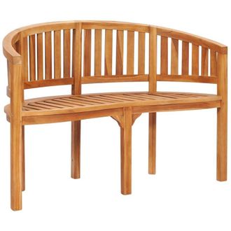 vidaXL Banco Con Forma De Banana Madera Maciza De Teca 120 Cm Vidaxl