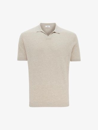 Gentiluomo No Button Polo | Beige