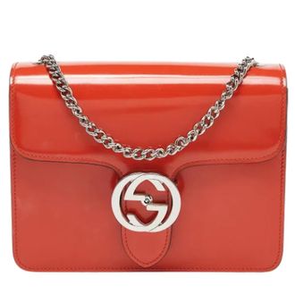 Gucci Pre-owned Shoulder Bags, female, Orange, Size: ONE SIZE Pre-owned Leather gucci-bags