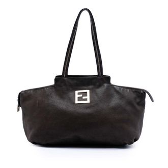 Fendi Pre-owned Fendi Medium FF Nubuck Chains Tote Ladies 8BR636 DRD 109 2516