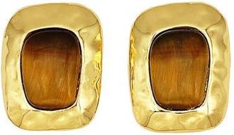 Petit Moments Giovana Stud Earrings in Gold/brown at Nordstrom, Size Medium