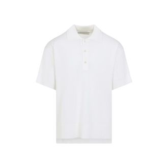 Ami White Shirt Collar Polo