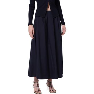 Citizens Of Humanity Emi Cotton Poplin Skirt in Navy at Nordstrom, Size 12