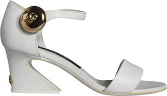 Dolce & Gabbana Womens Leather Sandals Style Dg - White - Size EU 36