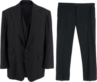 Ralph Lauren Collection Pinstripe Wool 3 Piece Suit Size XXL