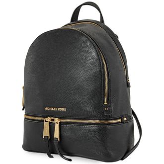 Michael Kors Rhea Medium Leather Backpack - Black