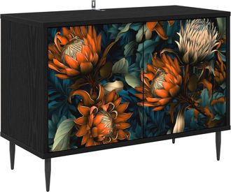 vidaXL Mueble De Tv Lochem 69 X 33 X 50,5 Cm Roble Negro Vidaxl