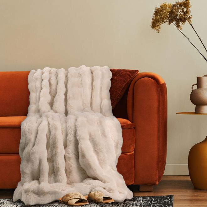 Paco Home Deko Wohnzimmer Decke Kuscheldecke Tagesdecke Waschbar Boho Aesthetic Sofadecke Schlafzimmer Modern Flauschig Waschbar, Farbe:Creme, Größe:200x240cm ab 44,99 €
