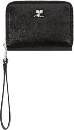 Courr&egrave;ges Portemonnee met rits - Dames - Portefeuilles - Zwart - ONE Size - Leer - Accessoires
