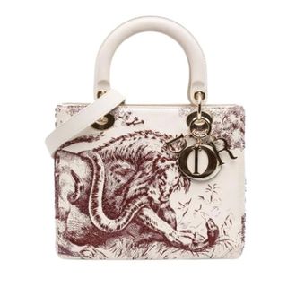 Dior Pre-owned Lady Satchel - Dames - Pre-owned - Wit - Maat: ONE Size Leer
