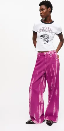 Ganni Purple Overdyed Marri Jeans - Size 25 Organic Cotton