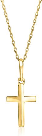 RS Pure by Ross-Simons 14kt Yellow Gold Modern Cross Pendant Necklace