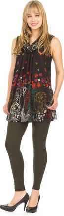 Papillon Owl Print Cowl Neck Sleeveless Dress In Black