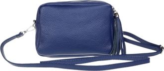 Girly HandBags Womens Tassel Plain Crossbody Bag Adjustable Strap Over the Shoulder- Navy