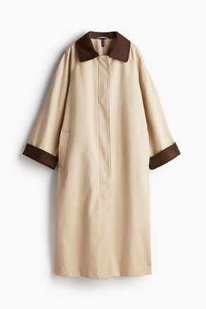 H&M Carcoat aus Baumwolltwill - Beige
