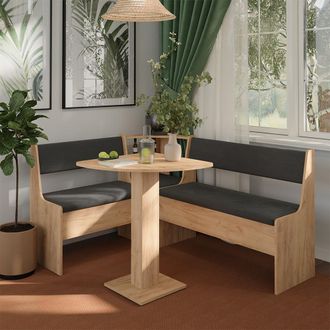 Vicco Conjunto Con Banco Esquinero Roman, Roble Dorado/antracita, 60 X 60 Cm, Vicco