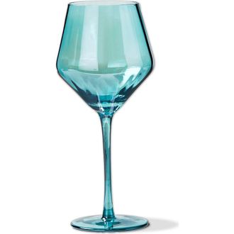 Tag Chelsea Iridescent Aqua Blue Wine Glass Hand Wash Only at Nordstrom