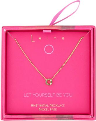 Leith Let Yourself Be You Bubble Initial Pendant Necklace in O- Gold at Nordstrom Rack