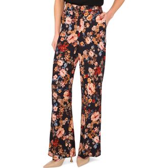 Ted Baker Floral Pants in Rich Black at Nordstrom Rack, Size 12