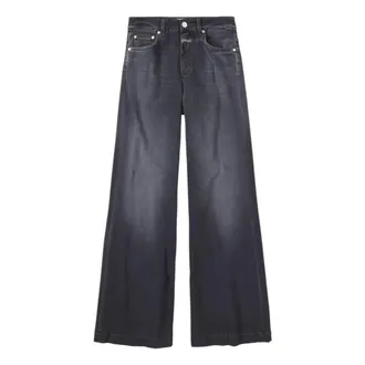 Closed Wide Jeans, female, Gray, W32 L32, High-Waisted Wide Leg Gray Jeans