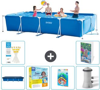 Intex Piscina Con Estructura Rectangular - 450x220x84 Cm - 7-piezas S57