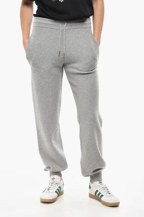 Versace Joggers in Lana Vergine e Cashmere con Elastico in Vita Versace