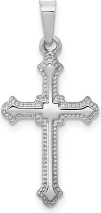 Diamond2Deal 14k White Gold Polished Cross Pendant
