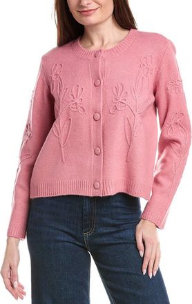 CeCe by Cynthia Steffe Knit Flower Cardigan