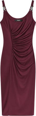 Versace Midi-jurk met Medusa-hardware - Rood