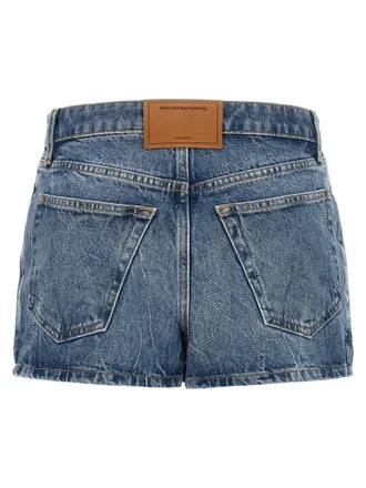 Alexander Wang Zip-Front Denim Skort - Blue