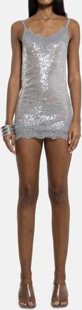 Jaded London Sequin Backless Minidress in Grey at Nordstrom, Size 12
