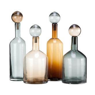 Pols Potten Pols Potten - Bubbles & Bottles Karaffe, mehrfarbig neutral (4er-Set)