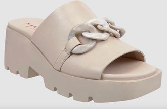Naked Feet Womens Iso Platform Sandals In Beige